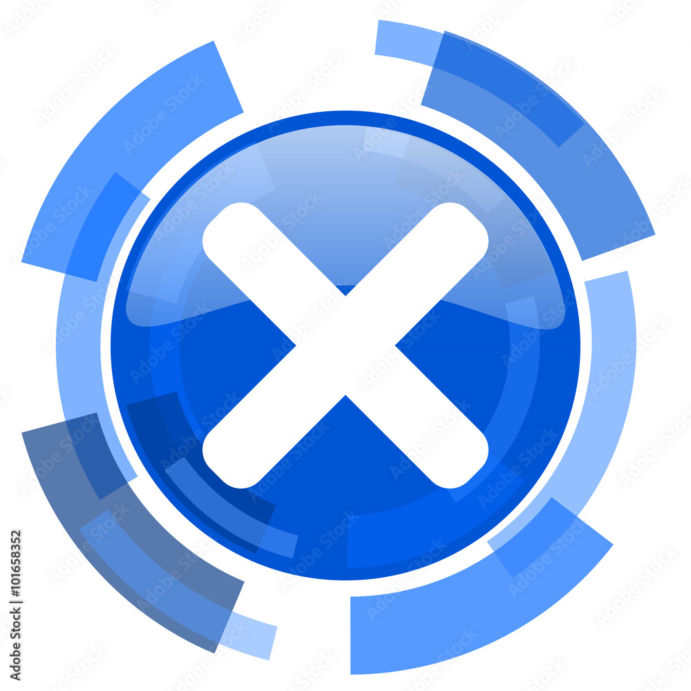 Fototapeta premium cancel blue glossy circle modern web icon