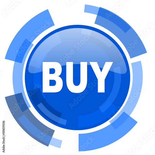 buy blue glossy circle modern web icon