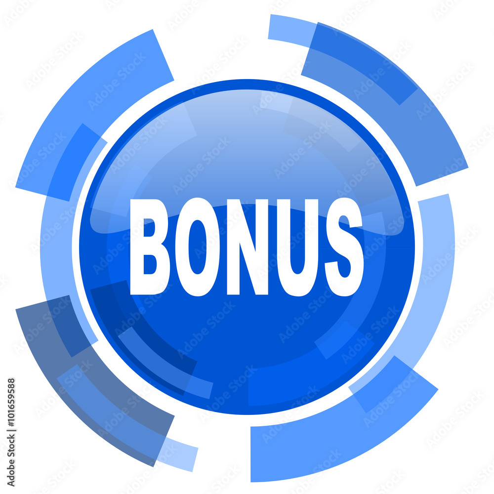 bonus blue glossy circle modern web icon bonus blue glossy circle modern web icon