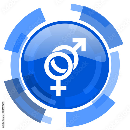 sex blue glossy circle modern web icon