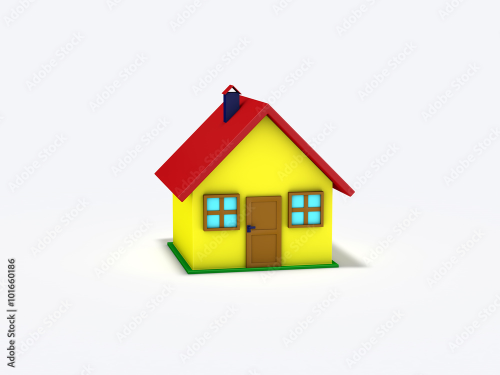 3d rendered small house isolated on white background 3d rendered small house isolated on white background