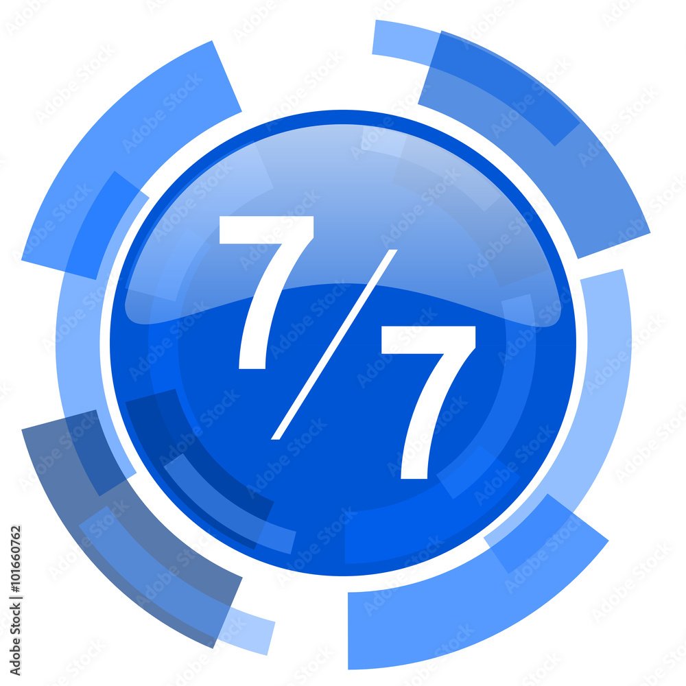 7 per 7 blue glossy circle modern web icon 7 per 7 blue glossy circle modern web icon