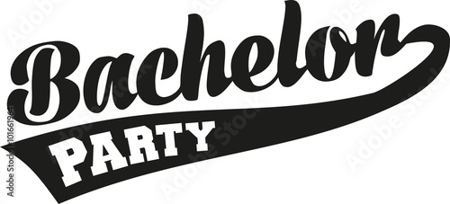 Bachelor party retro font