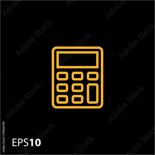 Calculator icon for web and mobile