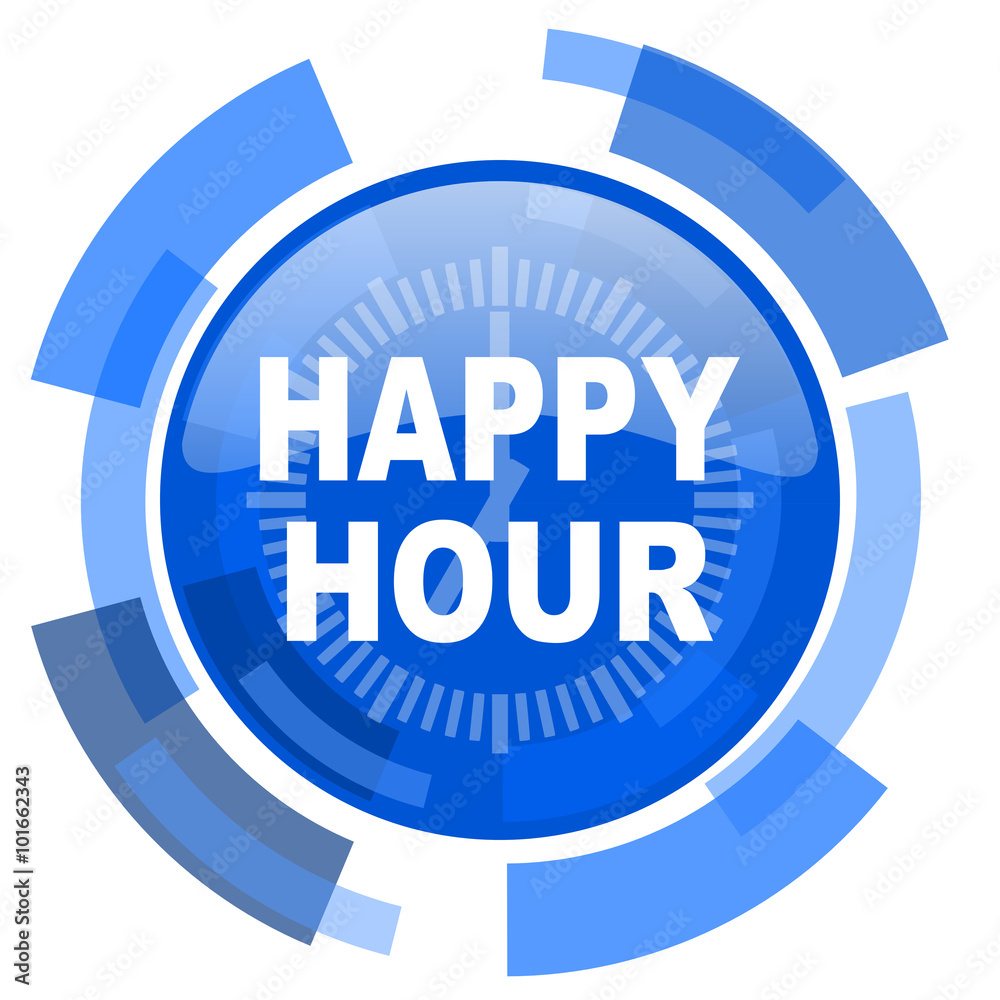 happy hour blue glossy circle modern web icon happy hour blue glossy circle modern web icon