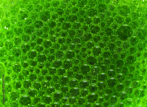 background of many small green water bubbles