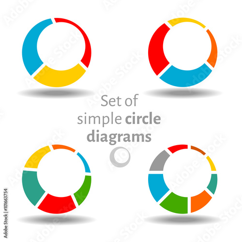 Simple vector set of circle diagrams