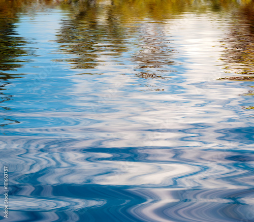 Surface Rippled of water with with reflection