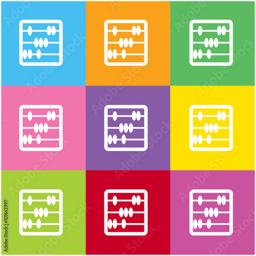Abacus icon for web and mobile