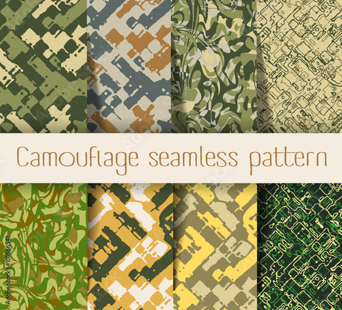 Camouflage seamless pattern. Military Army camouflage pattern design