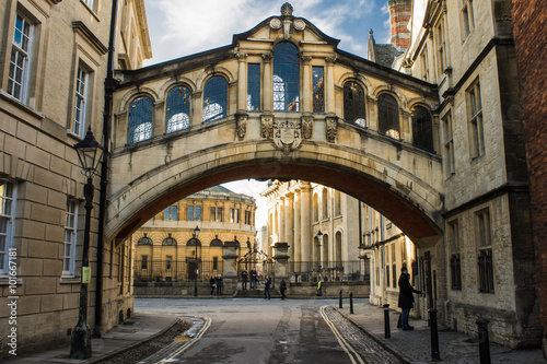 Bridge of Sighs in Oxford, Britain.