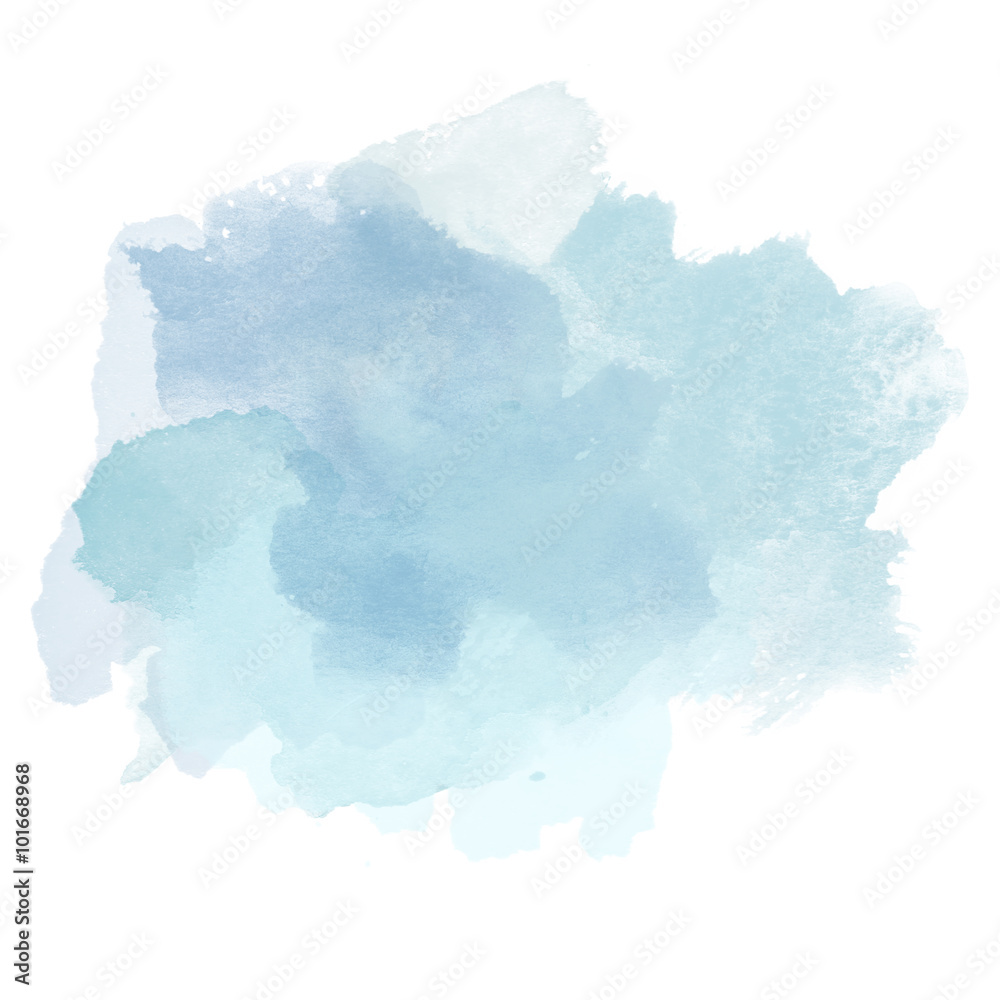 Design of Cold Blue Watercolor Splash for various decor. 