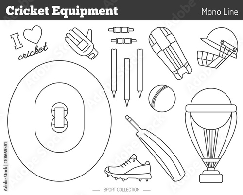 Vector cricket game design elements