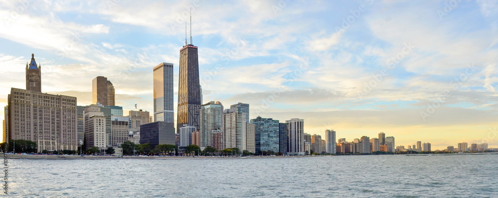 Chicago waterline panorama
