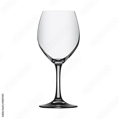 Empty red wine glass, vector illustration