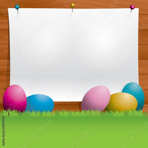 Easter Eggs Background Message Illustration