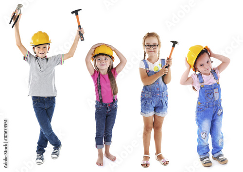 Cute children with tools is...