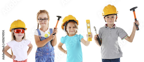 Cute children with tools is...