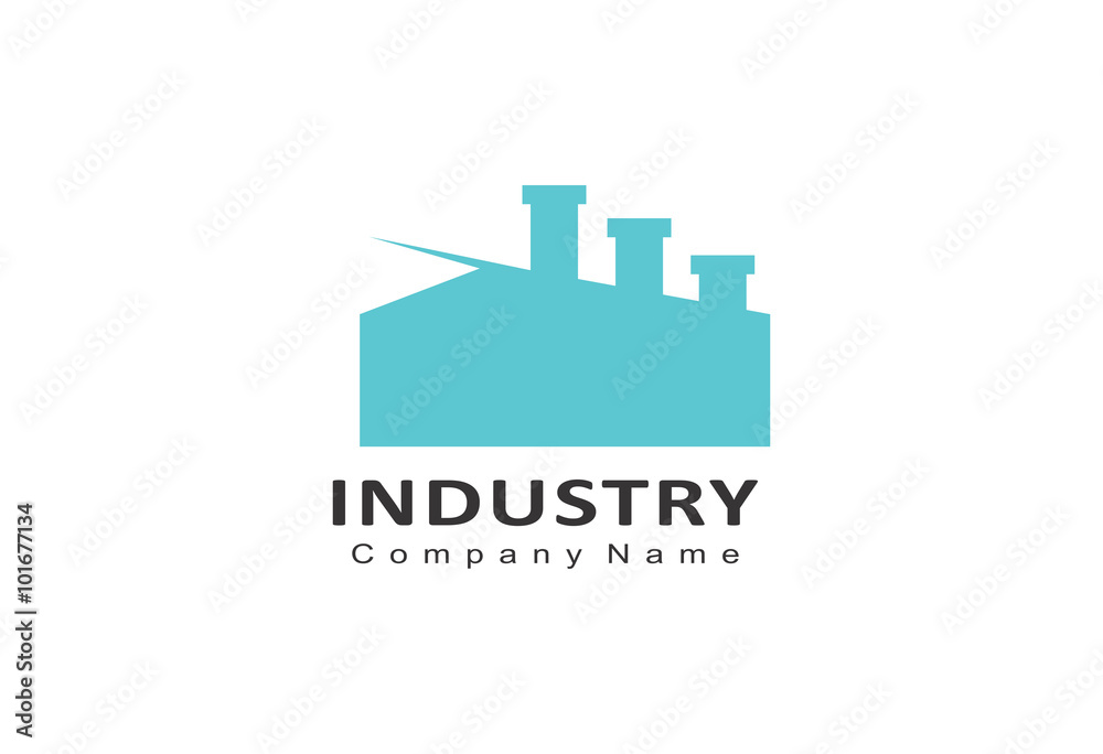 Eco factory vector design template logo