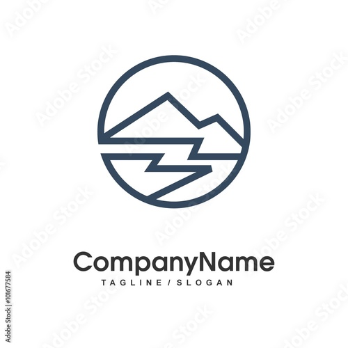 mountain logo icon vector