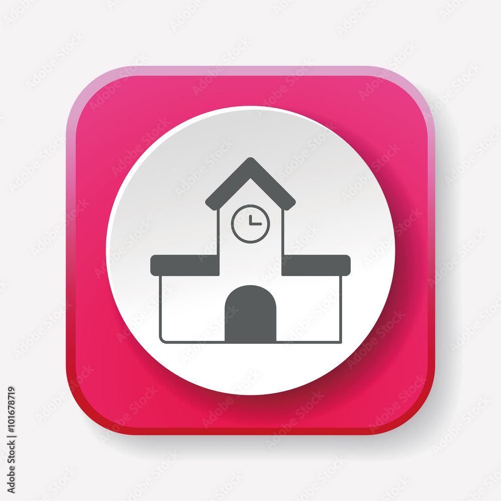 school building icon Stock Vector | Adobe Stock