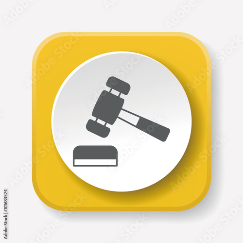 financial hammer icon