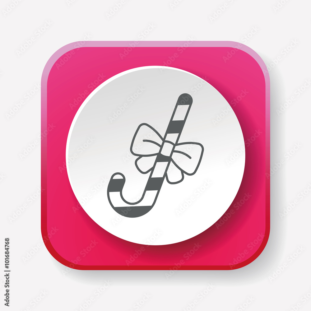 Naklejka premium candy cane icon