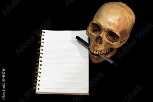 Skull note taking, Clipping path