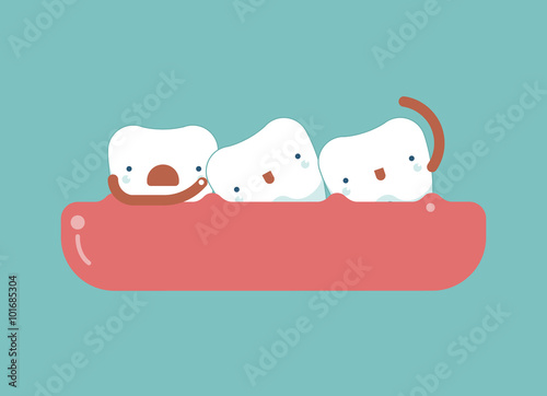 Crooked teeth ,dental concept