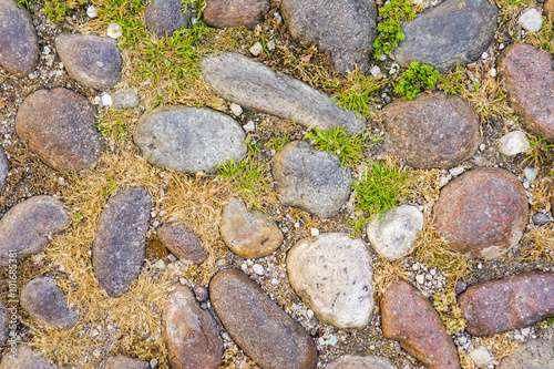 background pebble stones in the ground
