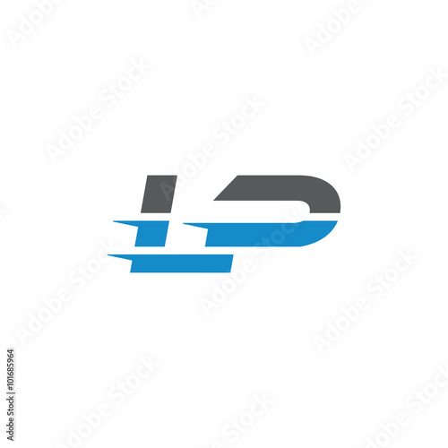 Simple Modern Dynamic Letter Initial Logo lp