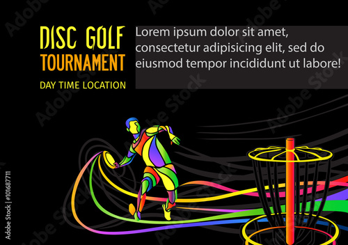 Design of disc golf or Frolf sports banner