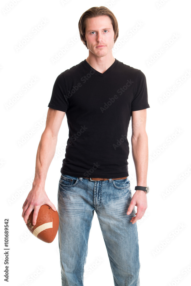 Obraz premium Casual Man with Football