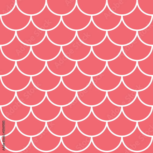 Old pink geometric wave pattern. Seamless vector background. Pink and white texture.