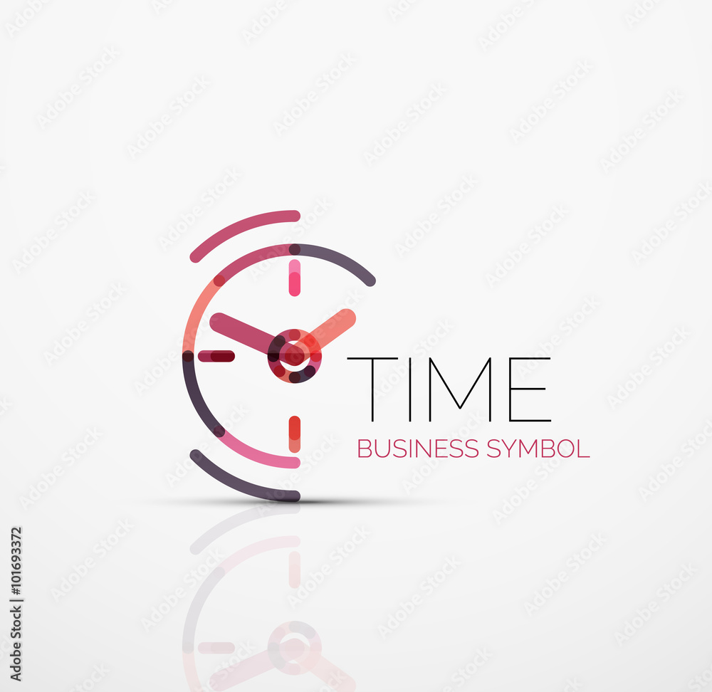 Vector abstract logo idea, time concept or clock business icon. Creative logotype design template Vector abstract logo idea, time concept or clock business icon. Creative logotype design template