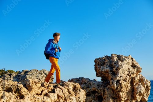 traveler with backpack