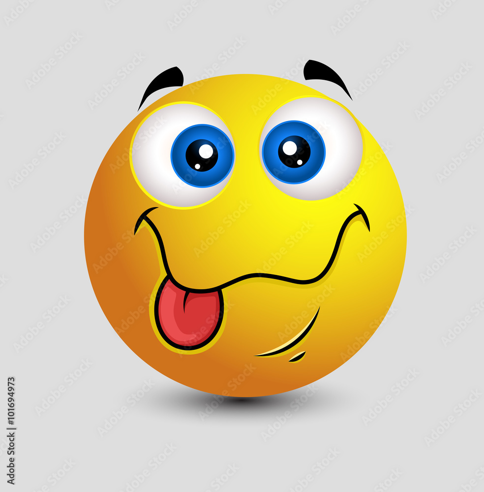 Cute Tongue Out dumb Smiley Face Cute Tongue Out dumb Smiley Face