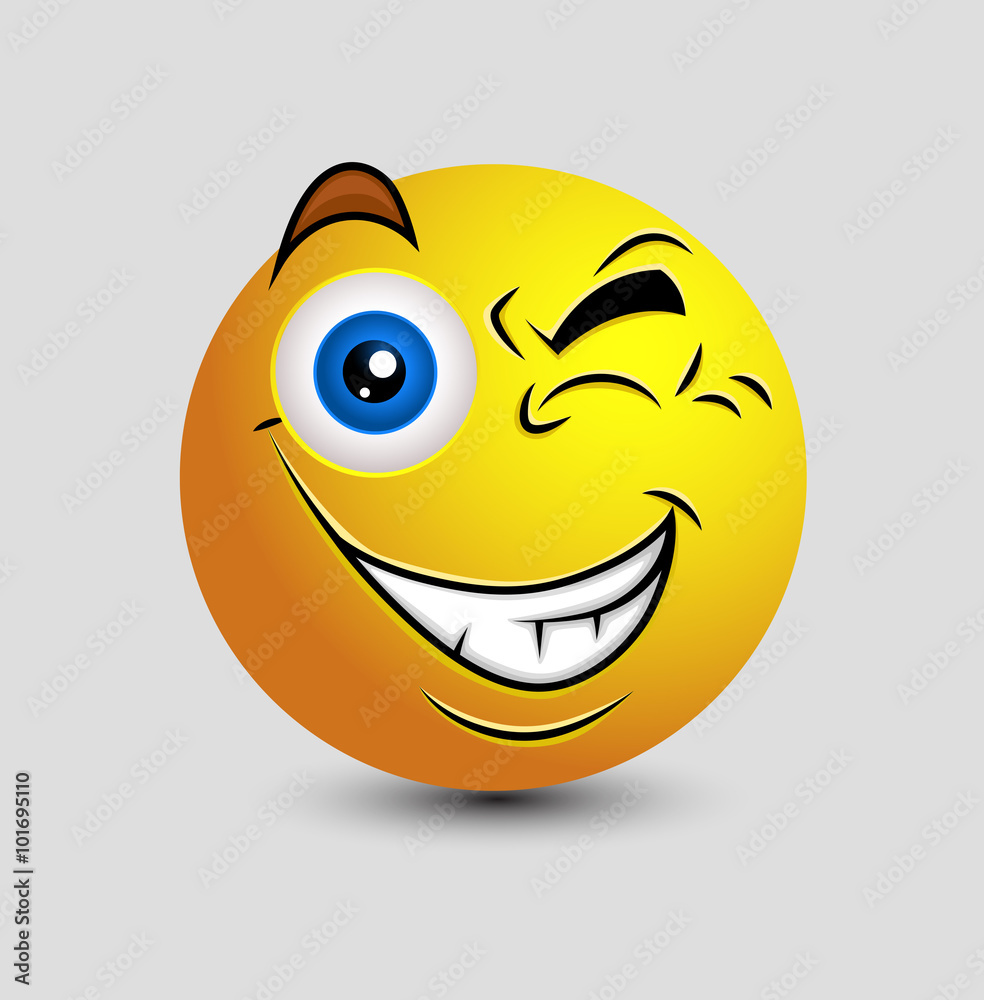 Naughty Eye Blink Emoticon Smiley Naughty Eye Blink Emoticon Smiley