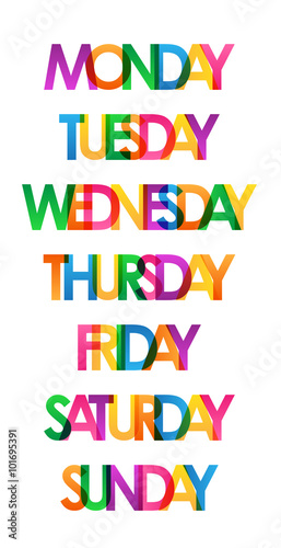 DAYS OF THE WEEK Captions