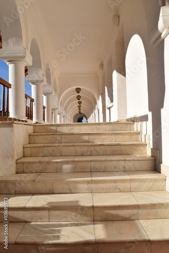 Beautiful monastery corridor