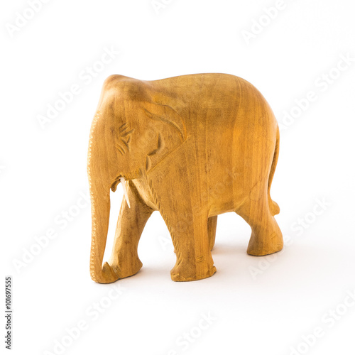 Wooden elephant figurine