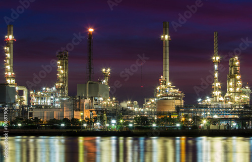 Oil refinery or petrochemical industry with ship in thailand. fo