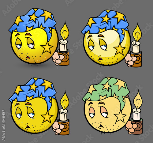 Sleepy Smiley with Candle Set