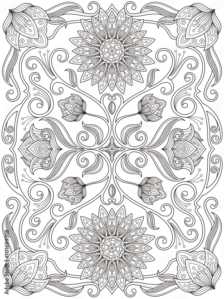 graceful flower coloring page graceful flower coloring page