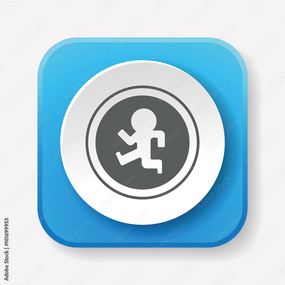 Pedestrian sign icon Pedestrian sign icon
