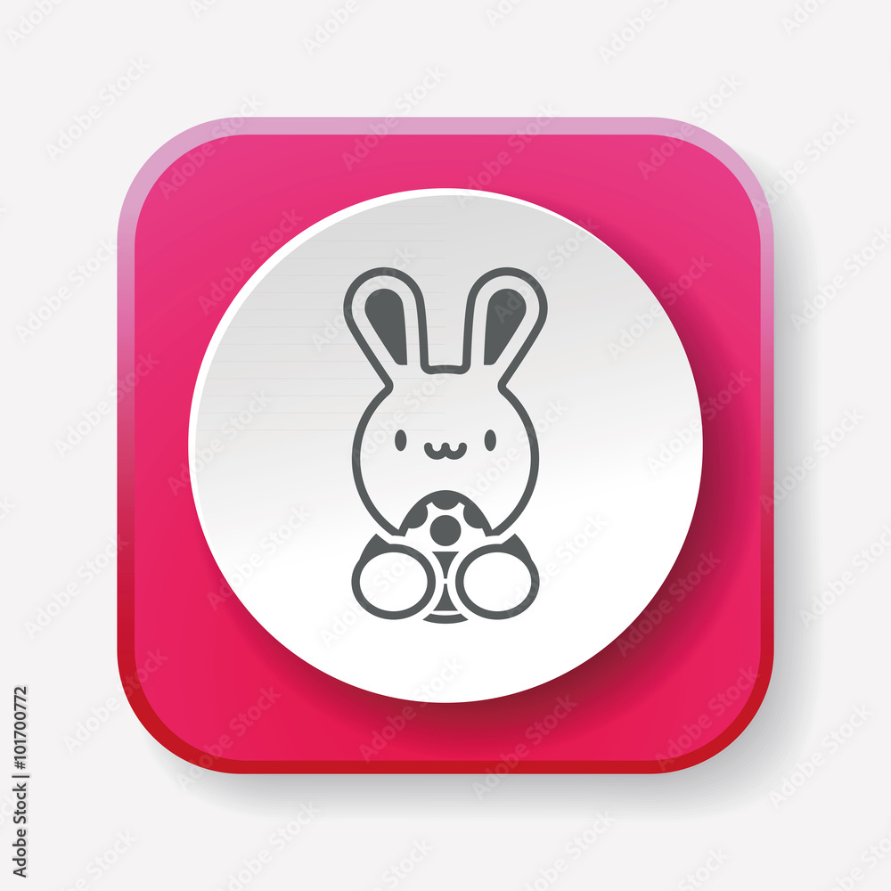 Obraz premium Easter bunny icon