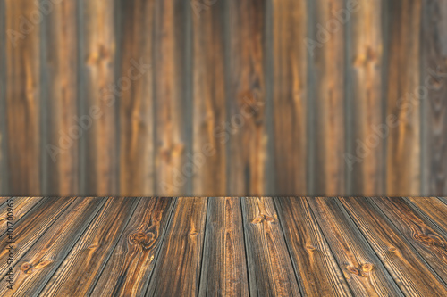 Empty wood plank room with corner  texture background.