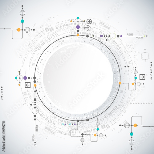 Abstract scientific technology background with various technolog