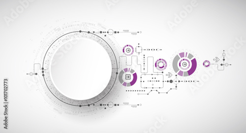 Abstract scientific technology background with various technolog