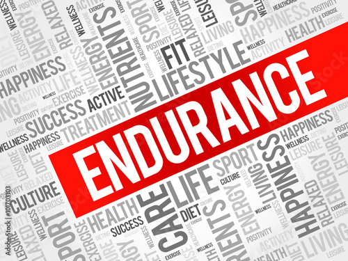 ENDURANCE word cloud background, health concept